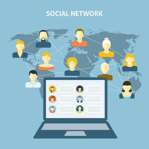 Socialt nätverkskoncept vektor