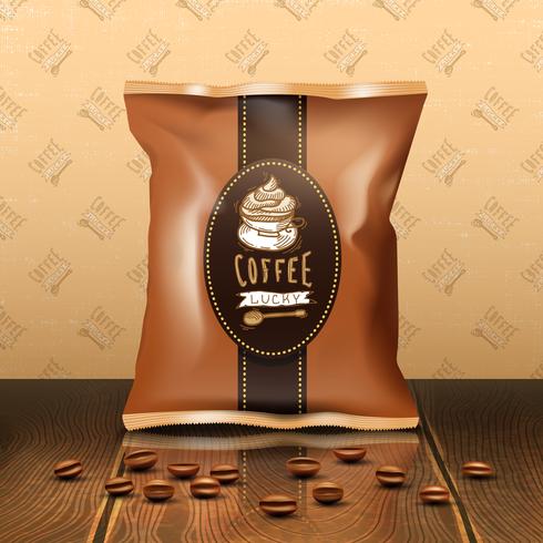 Kaffee-Pack-Design vektor