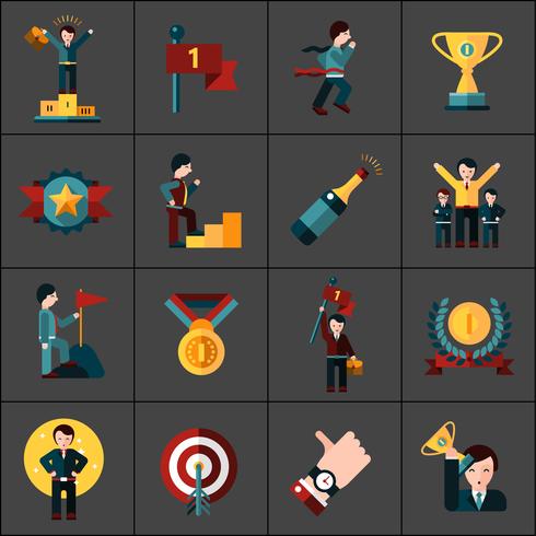 Erfolgs-Icons Set vektor