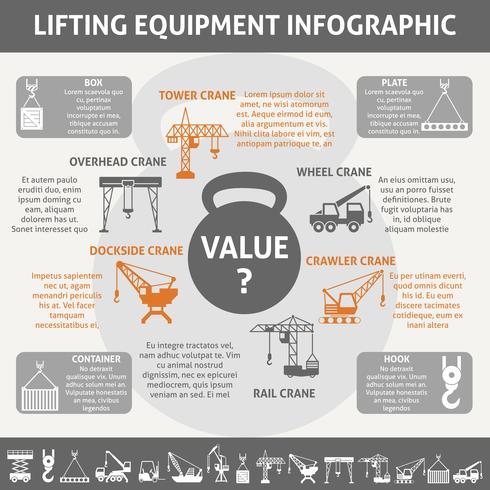 Industriell utrustning infografisk vektor