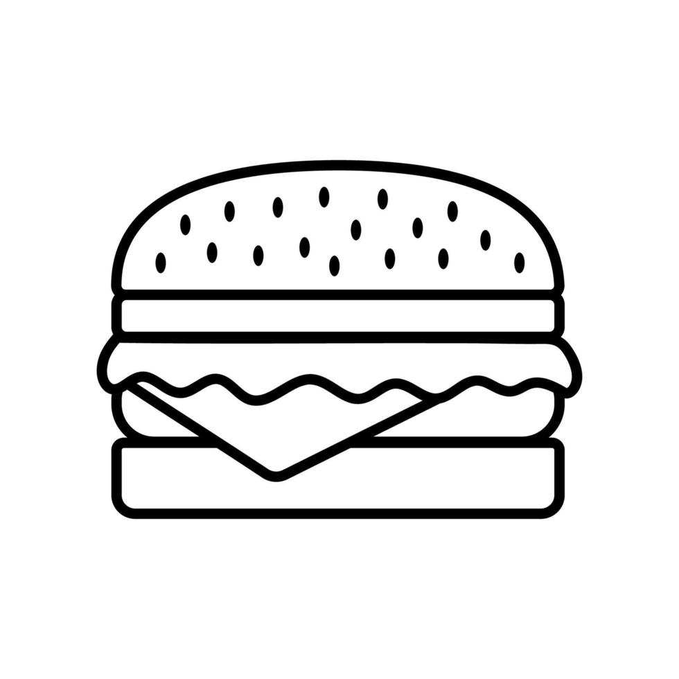 Burger Hamburger Logo Icon Design vektor