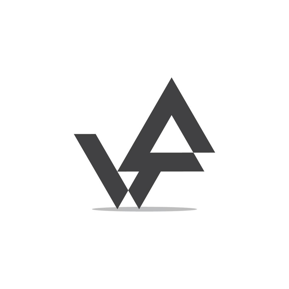 abstrakt bokstav wa enkel triangel geometrisk logotyp vektor