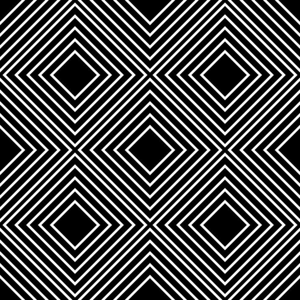 Raute - nahtloser Hintergrund. Rautenform - Schwarz-Weiß-Darstellung. geometrisches Ornament zum Bedrucken von Stoffen vektor