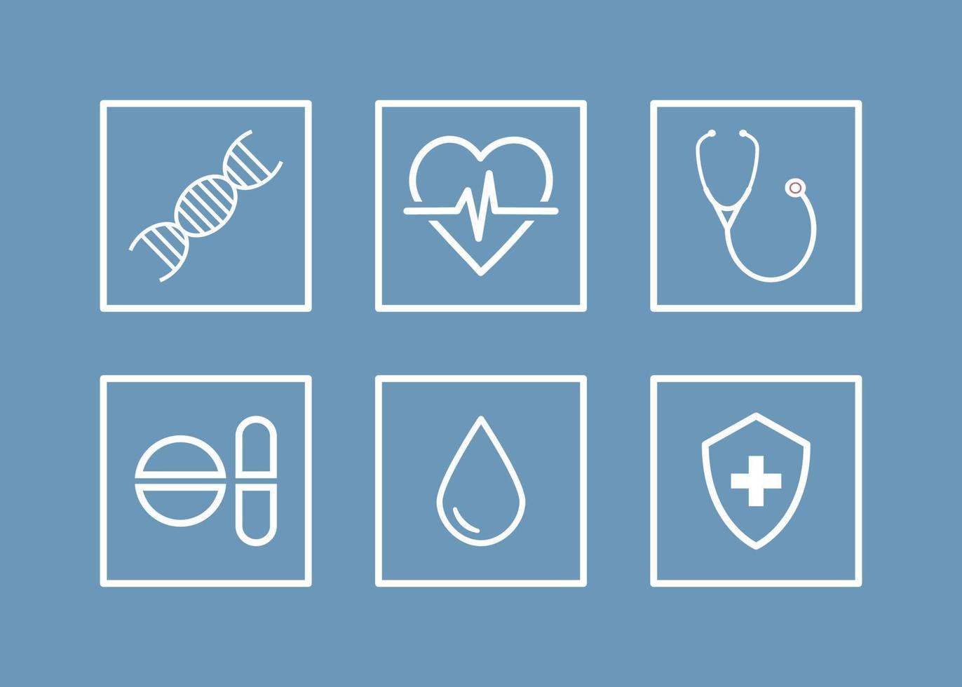 Gesundheitswesen Icon Set Vektor