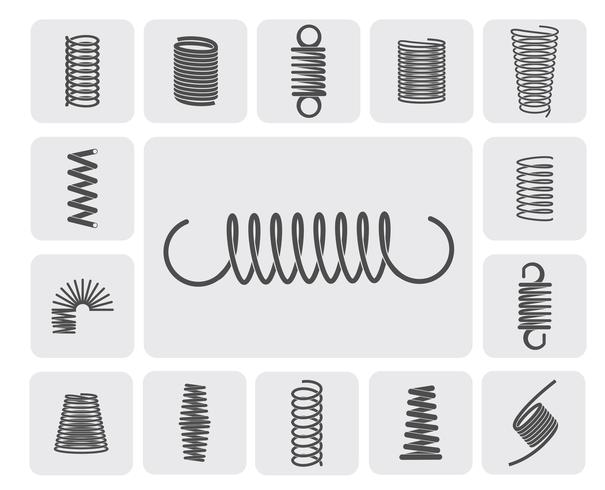 Metallfedern eingestellt vektor