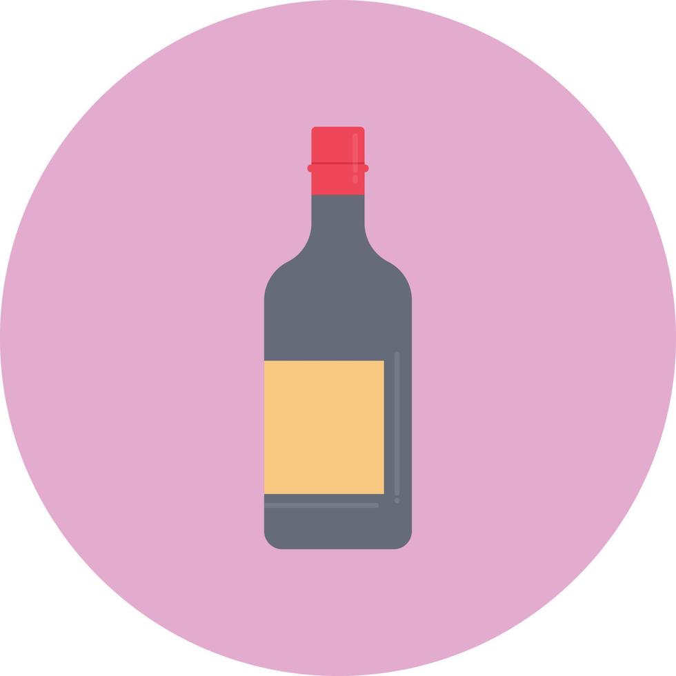 alkohol cirkel platt ikon vektor