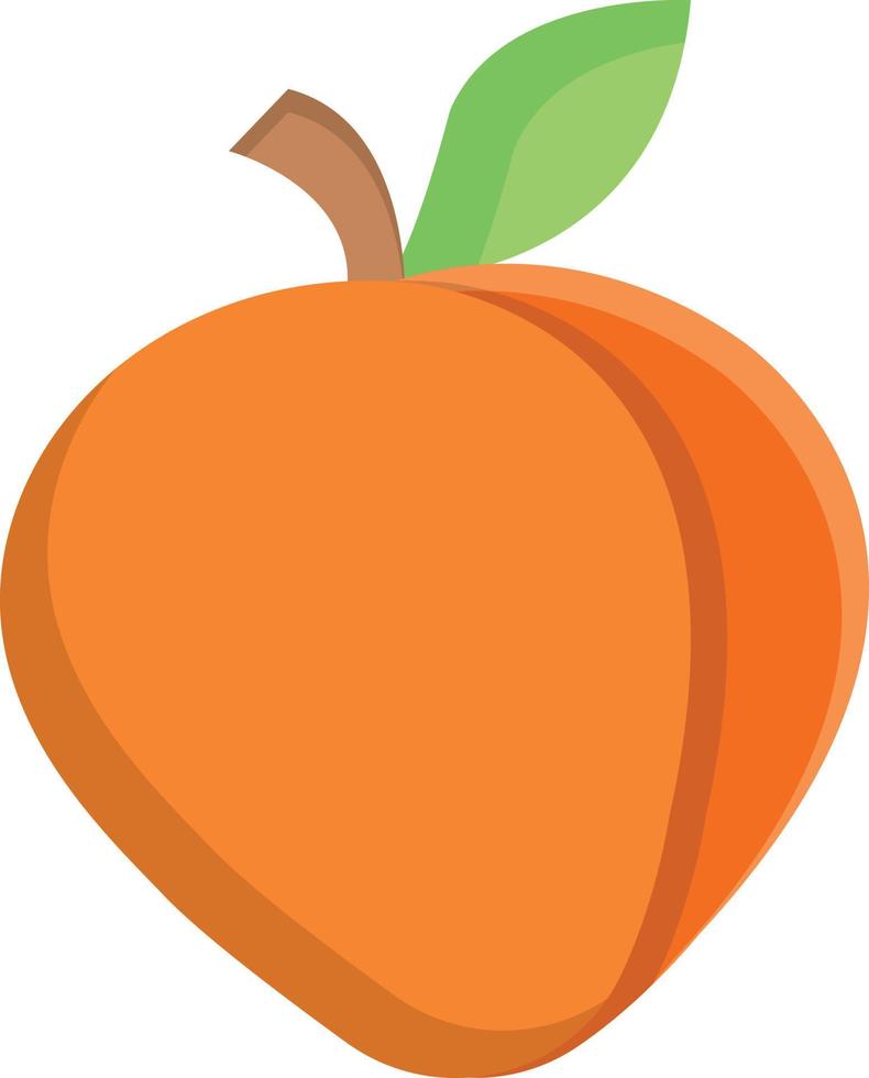 Aprikosen-flaches Symbol vektor