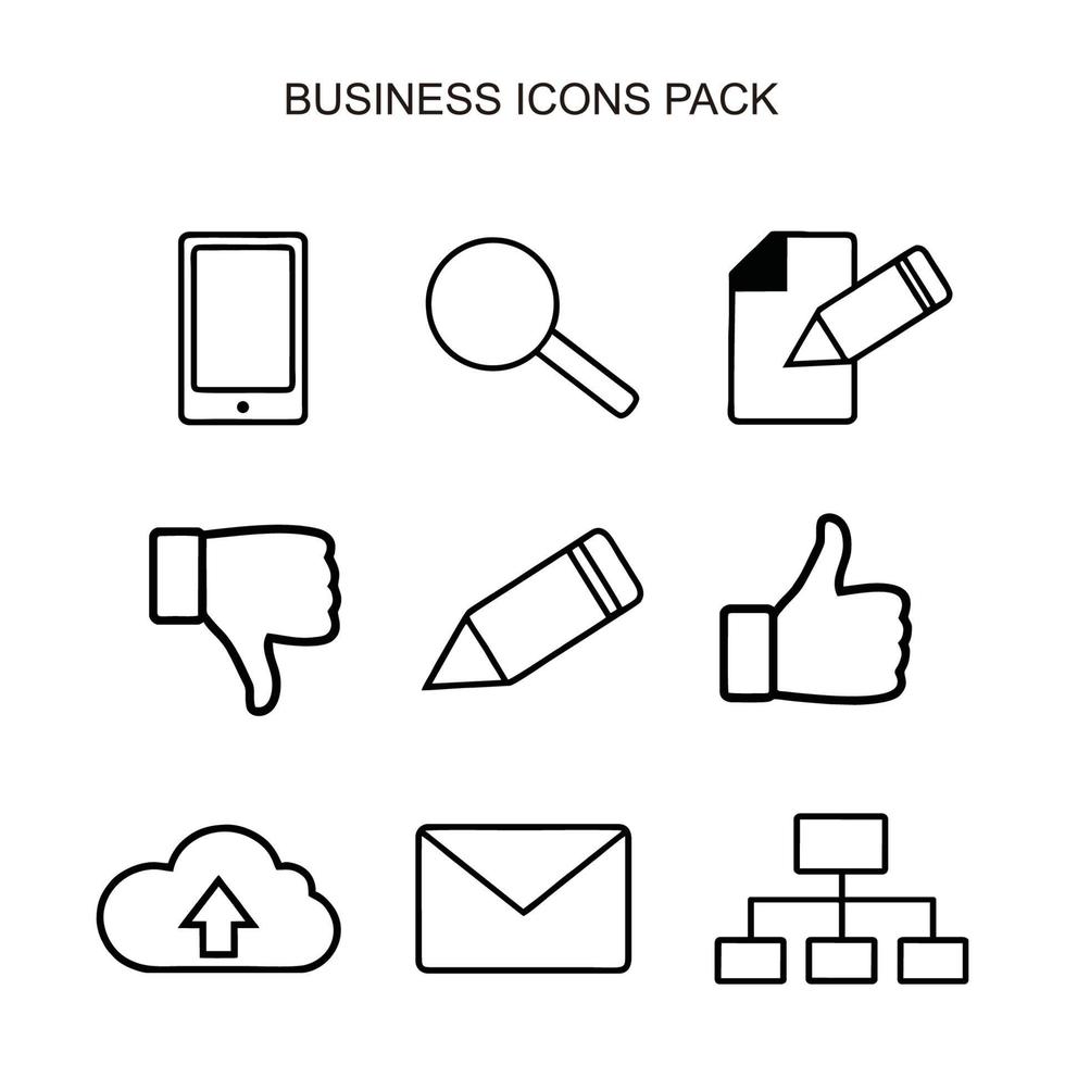 Reihe von Icons Business Pack vektor