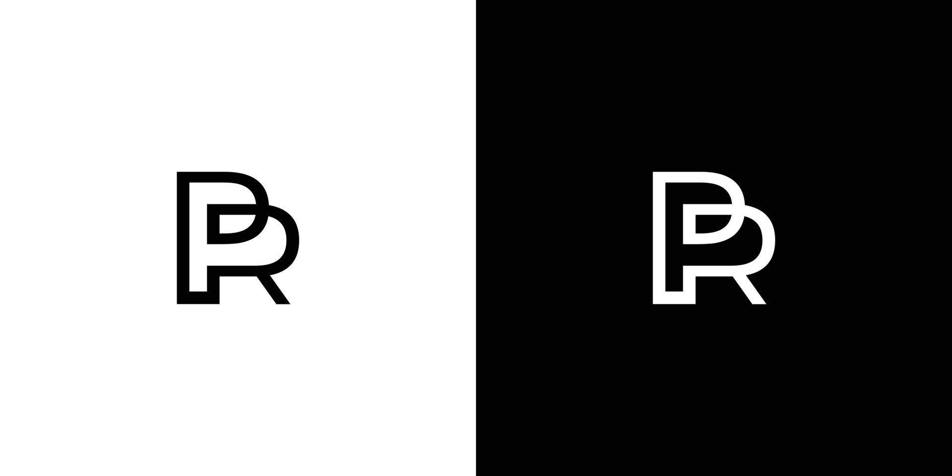 moderne und elegante pr-logoinitialen vektor