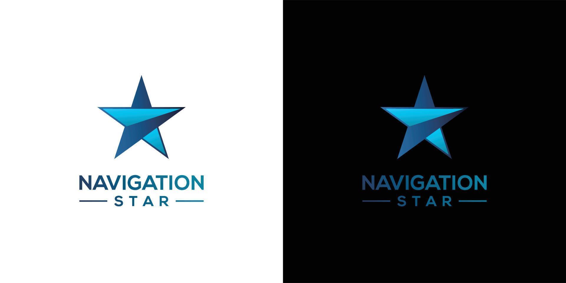 modern och cool navigeringsstjärna logotyp vektor