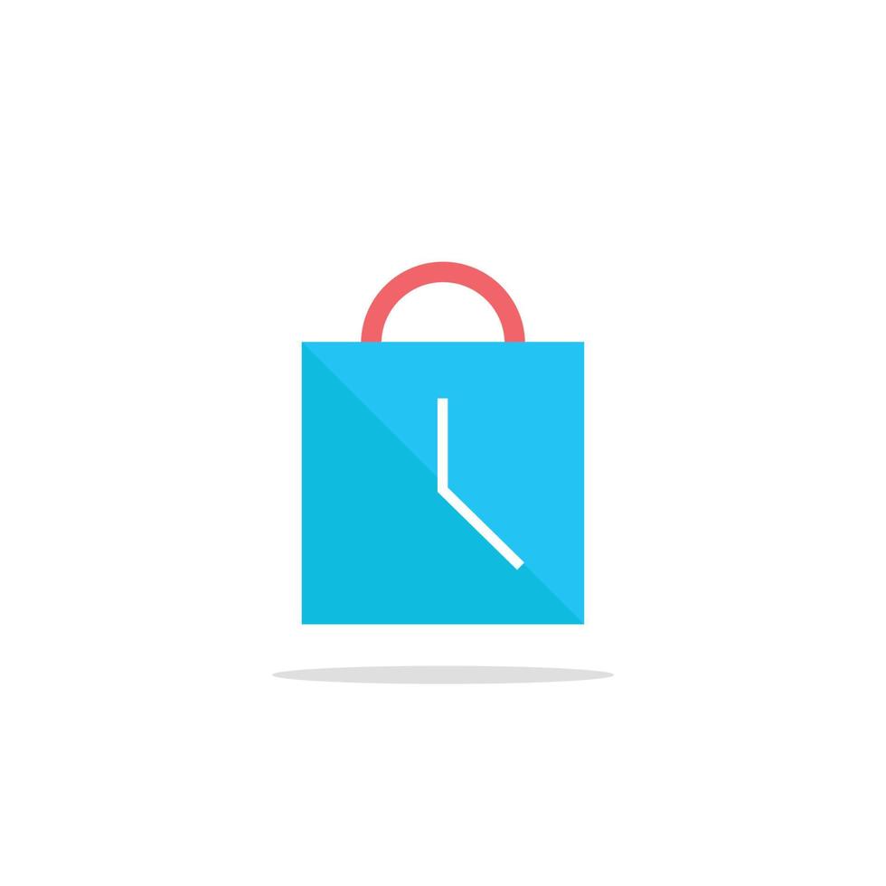 shopping tid illustration logotyp design vektor