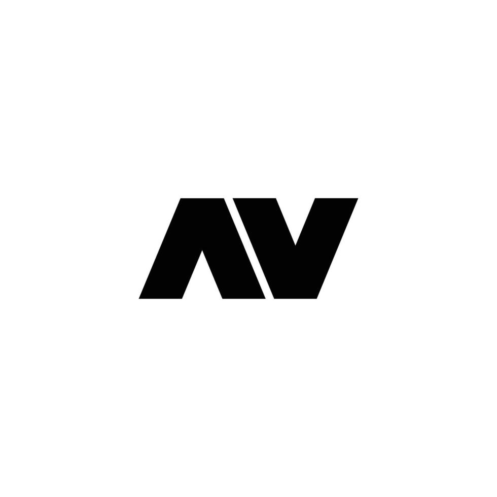 einfaches und modernes anfängliches AV-Logo vektor