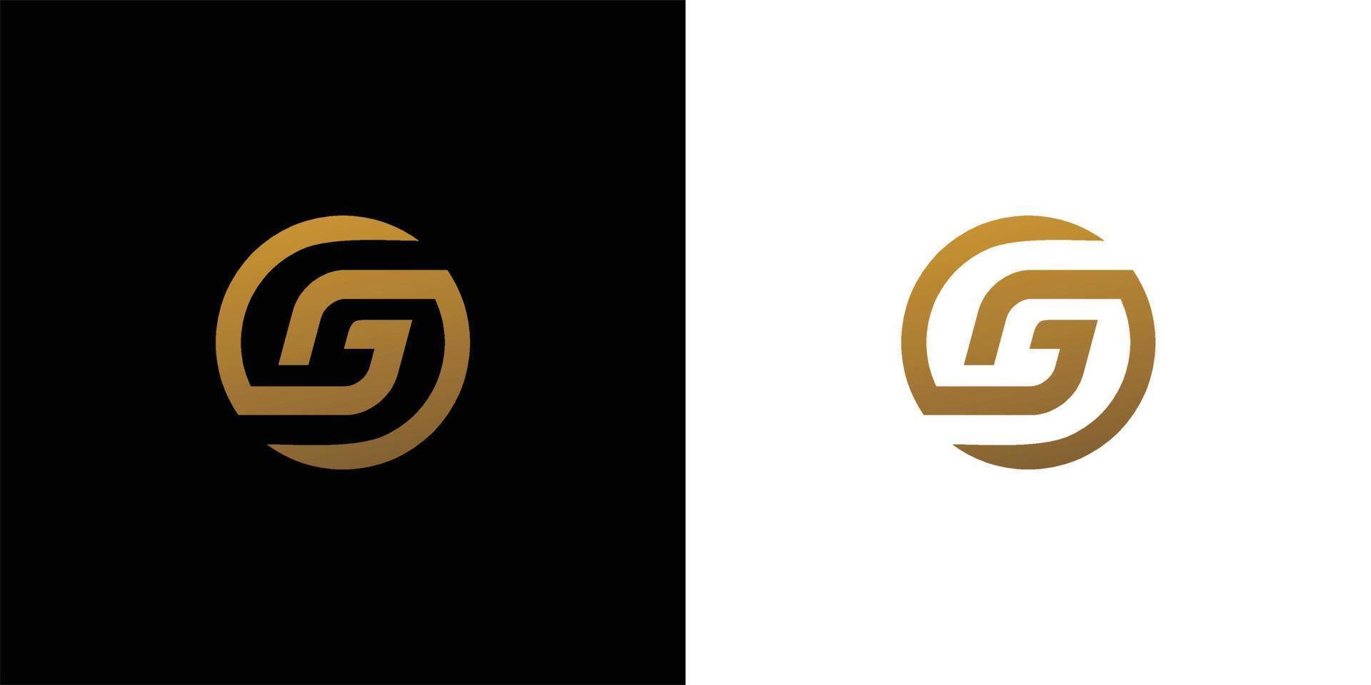 modern och sofistikerad gs initials logotypdesign 2 vektor