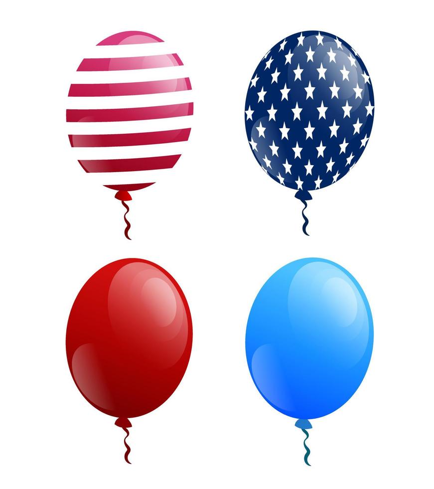 usa patriotiska ballonger vektor