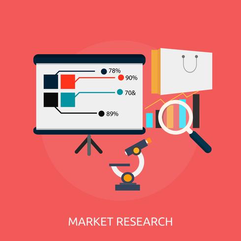 Marktforschung 2 Konzeptionelles Design vektor