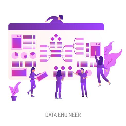 Data Engineer Konzeptionelle Darstellung vektor