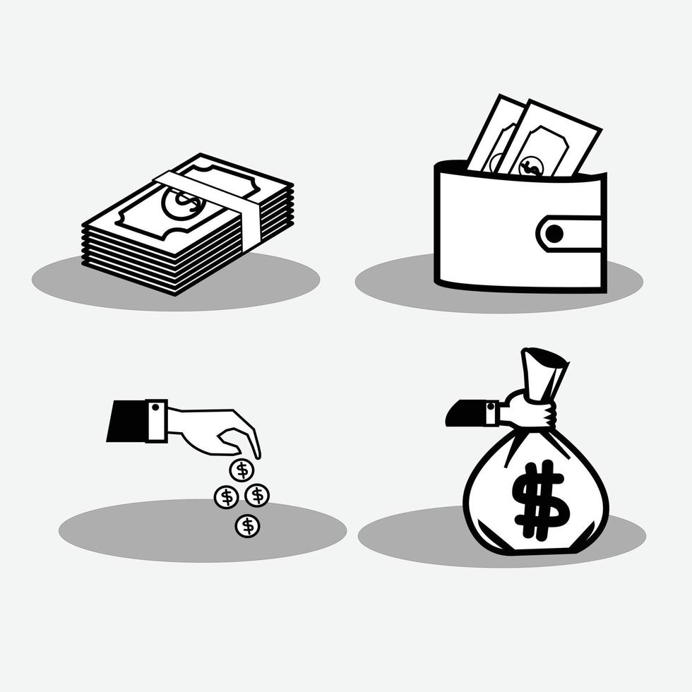 Geld-Icon-Design als Werkzeug zum Umtauschen vektor