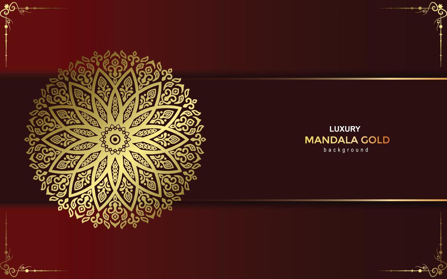 Luxus Gold Mandala verzierten Hintergrund für Hochzeitseinladung, Buchcover vektor