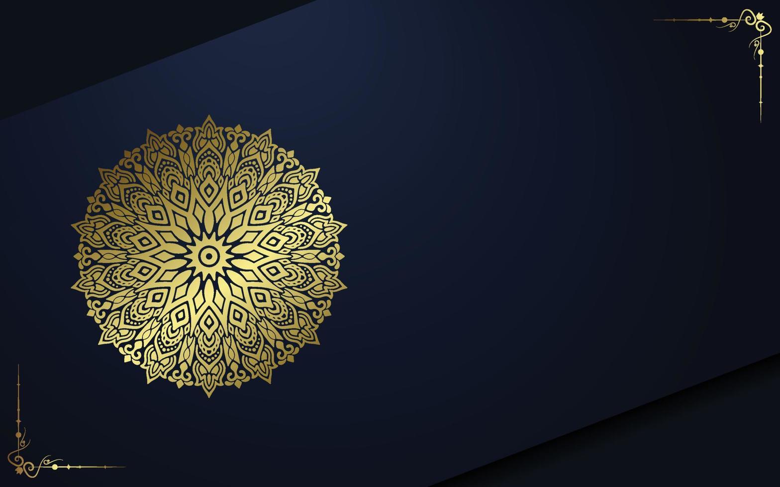 Luxus Gold Mandala verzierten Hintergrund für Hochzeitseinladung, Buchcover vektor