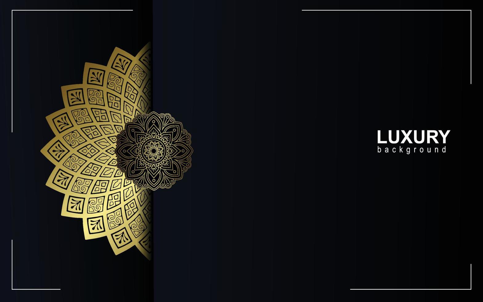 Luxus Gold Mandala verzierten Hintergrund für Hochzeitseinladung, Buchcover vektor