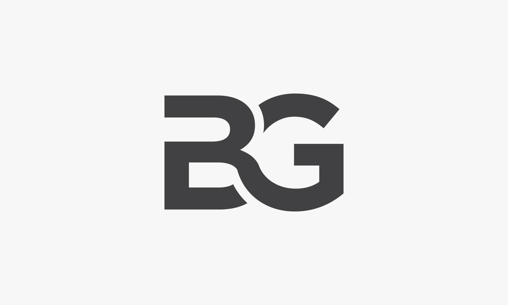 bg-Brief-Logo verbundenes Konzept isoliert auf weißem Hintergrund. vektor