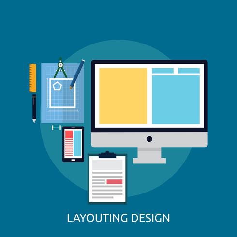 Layout illustration Konceptuell design vektor