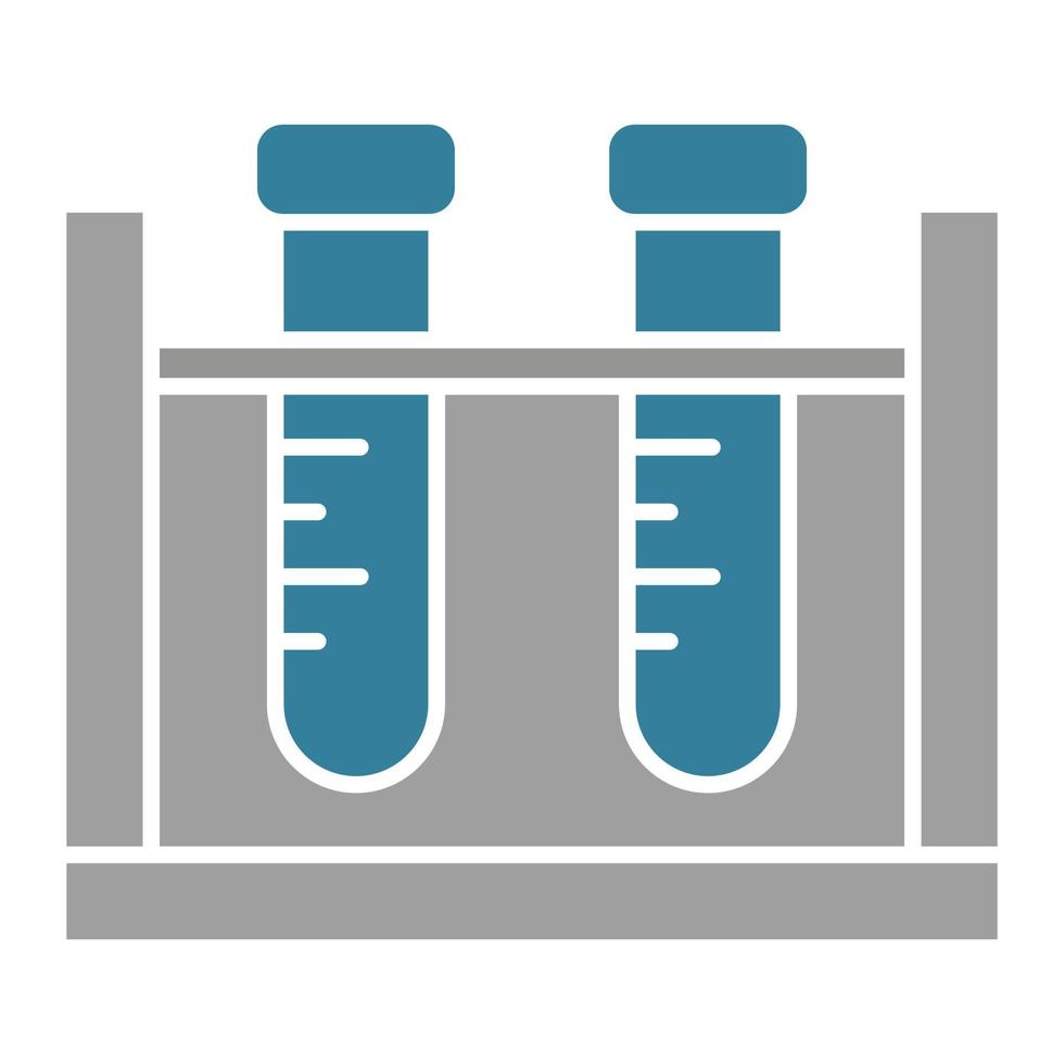 Reagenzglas Glyphe zweifarbiges Symbol vektor