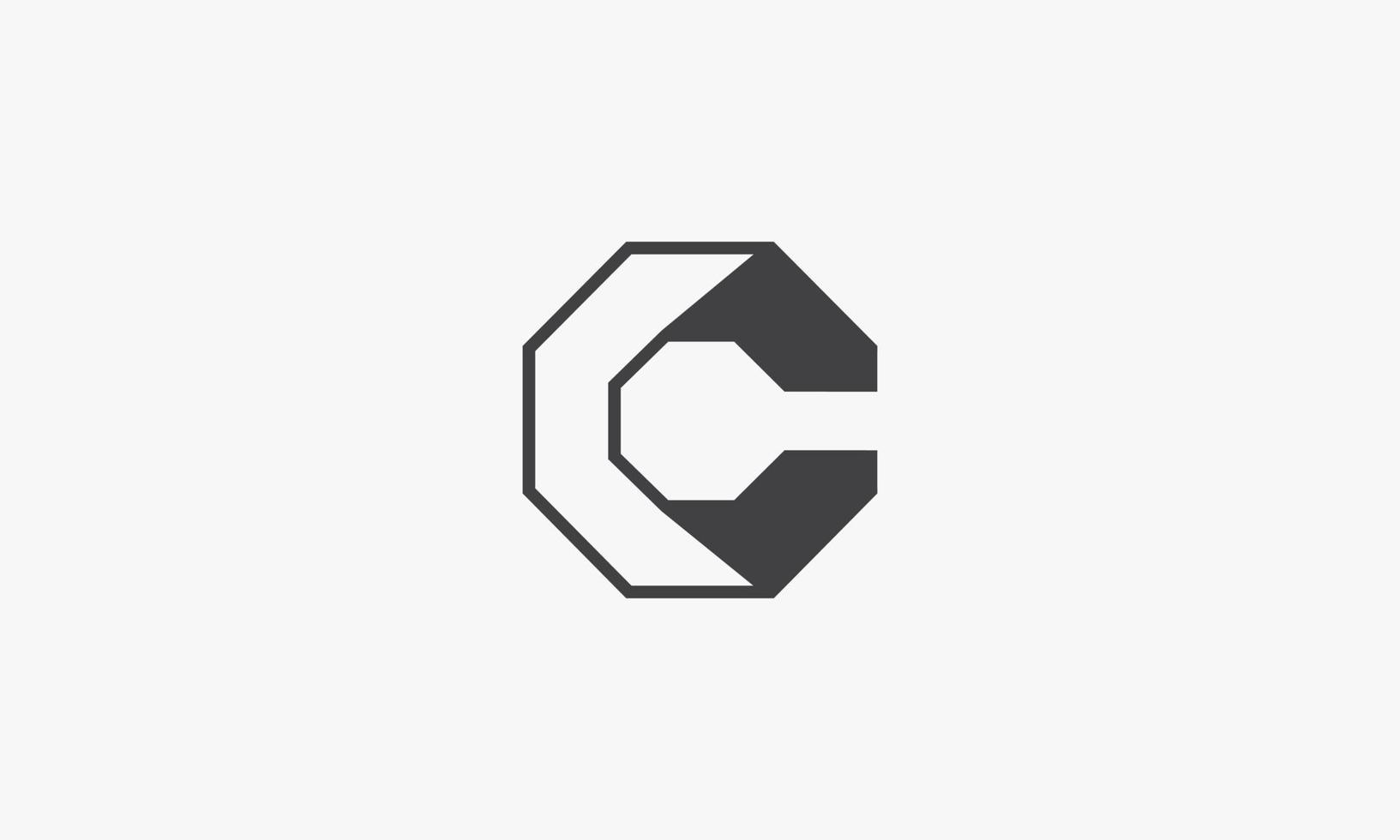 abstrakt hexagon c bokstav logotyp koncept isolerad på vit bakgrund. vektor