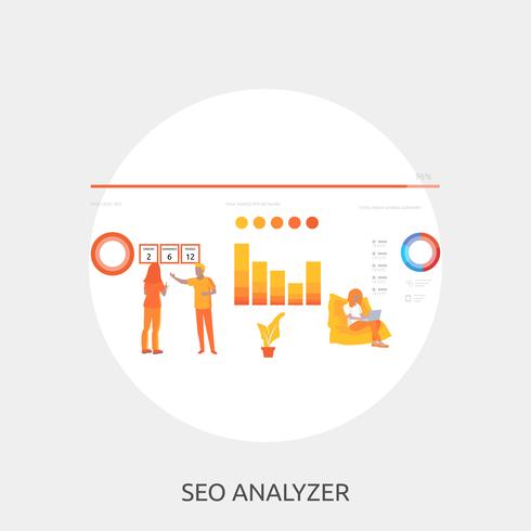 Seo Analyzer Konzeptionelle Darstellung vektor