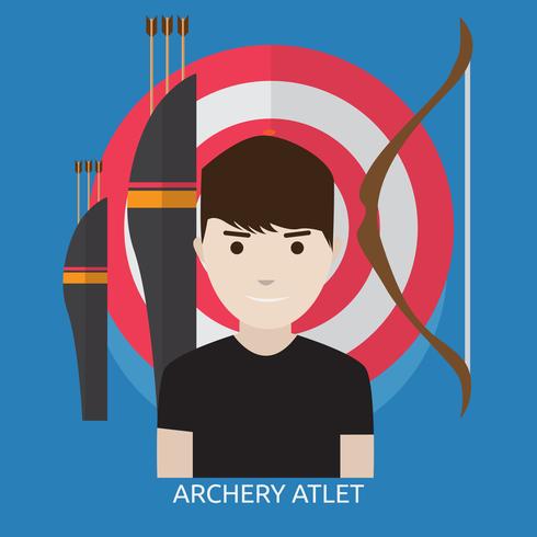 Archery Atlet Konzeptionelle Darstellung vektor