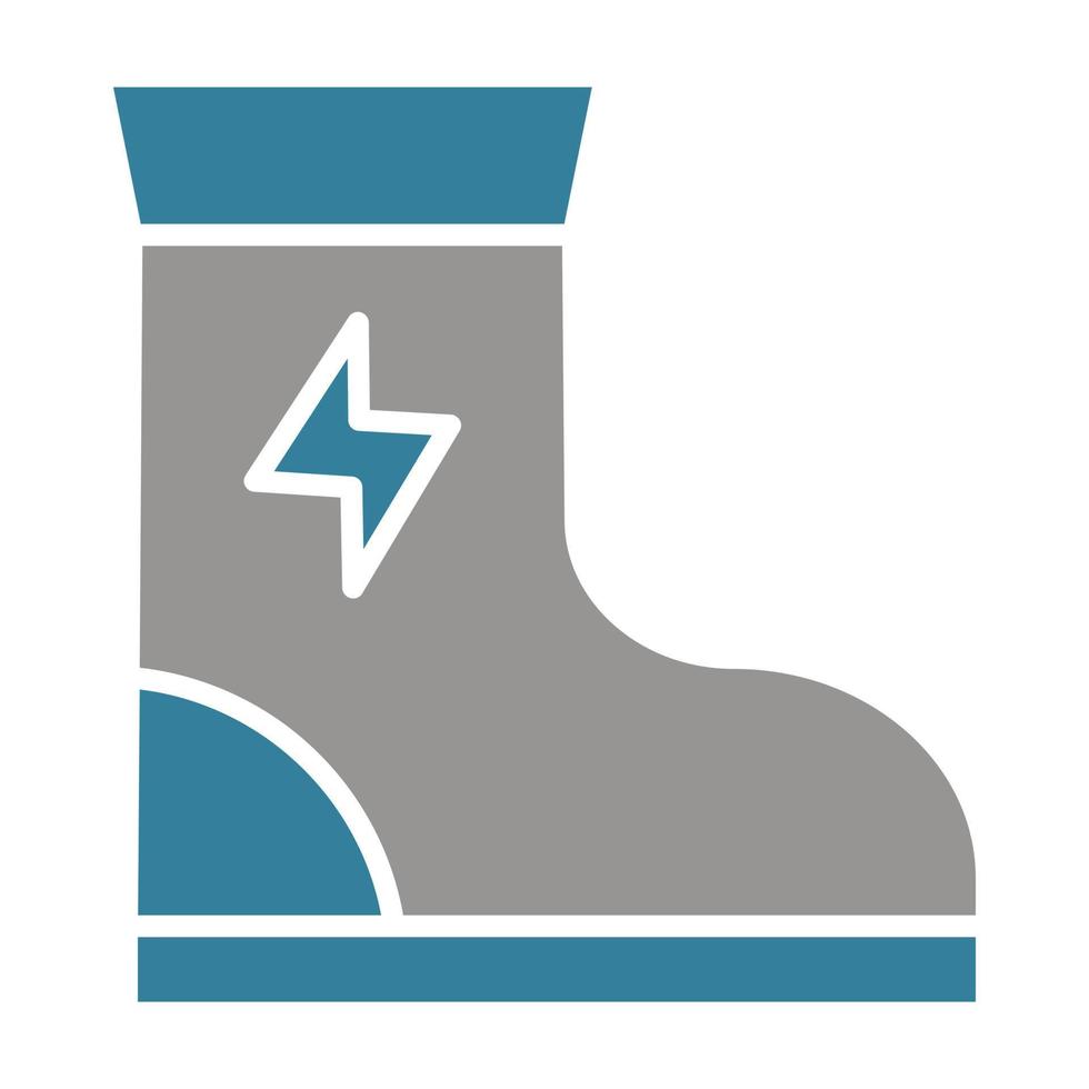 Elektrikerstiefel Glyphe zweifarbiges Symbol vektor