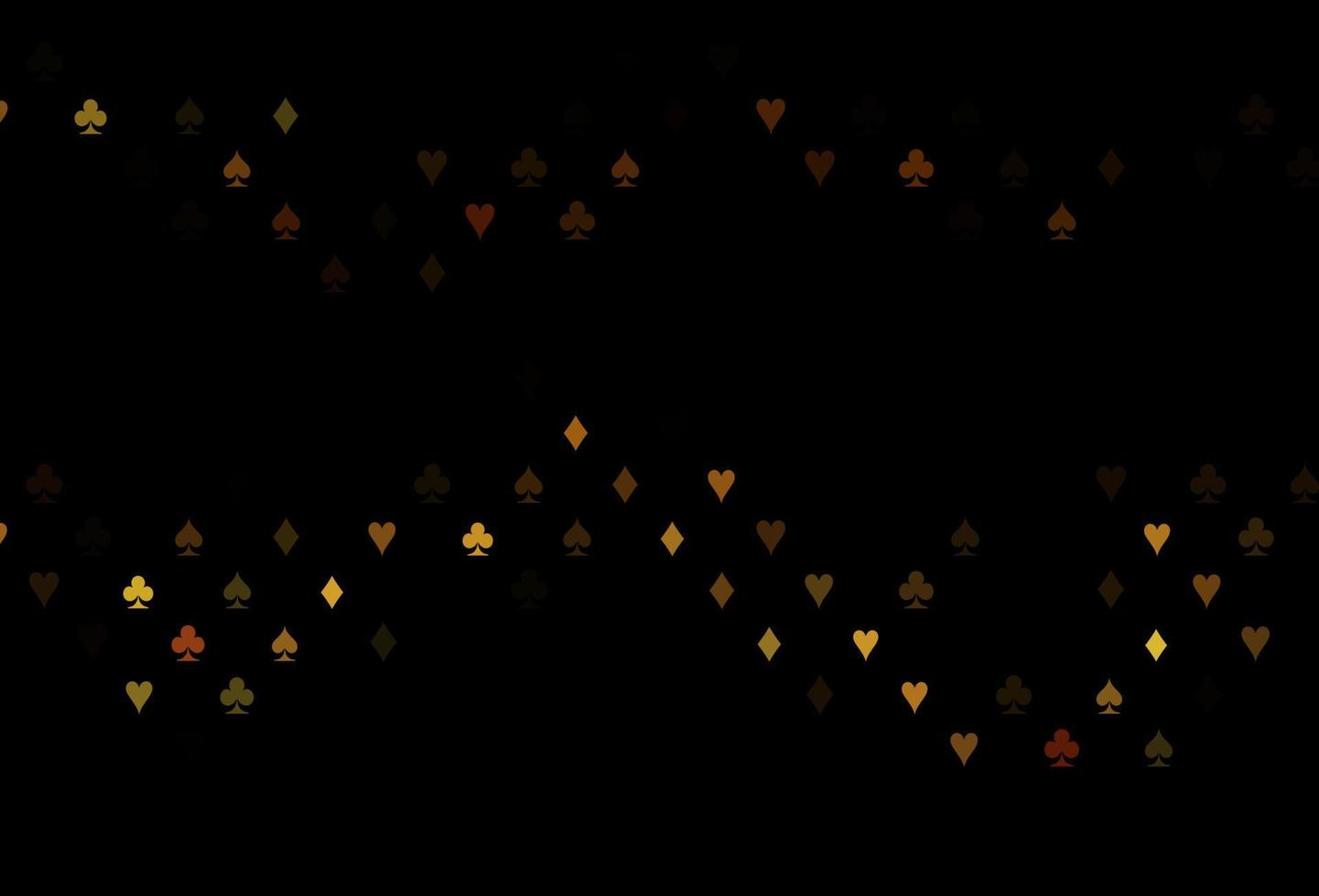 mörkgult, orange vektoromslag med symboler för spel. vektor