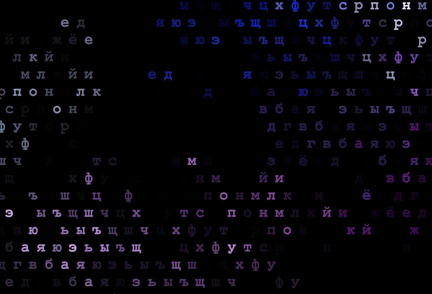 dunkelrosa, blaues Vektorcover mit englischen Symbolen. vektor