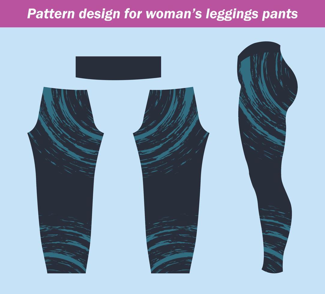 abstrakt mönsterdesign för kvinnors leggings byxor gym mode vektor