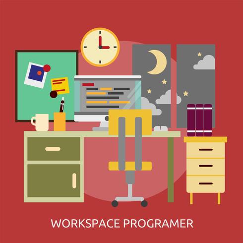 Workspace Programer Konzeptionelle Darstellung vektor