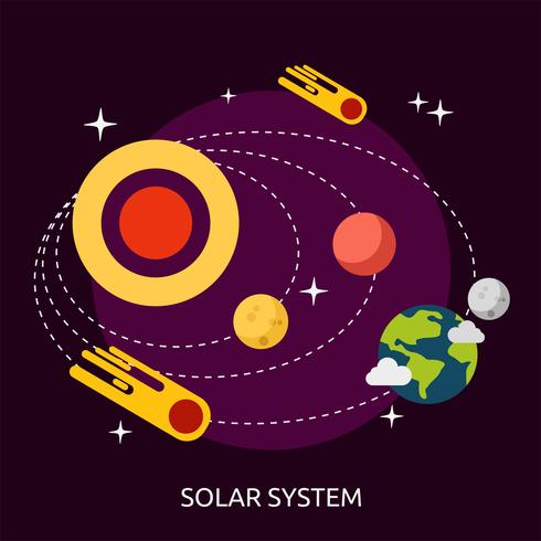 Sonnensystem konzeptionelle Abbildung Design vektor