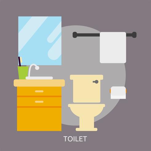 Toalett Konceptuell illustration Design vektor
