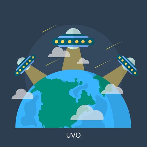 Ufo Konceptuell illustration Design vektor