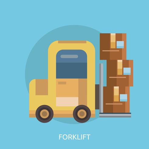 Gaffeltruck Konceptuell illustration Design vektor