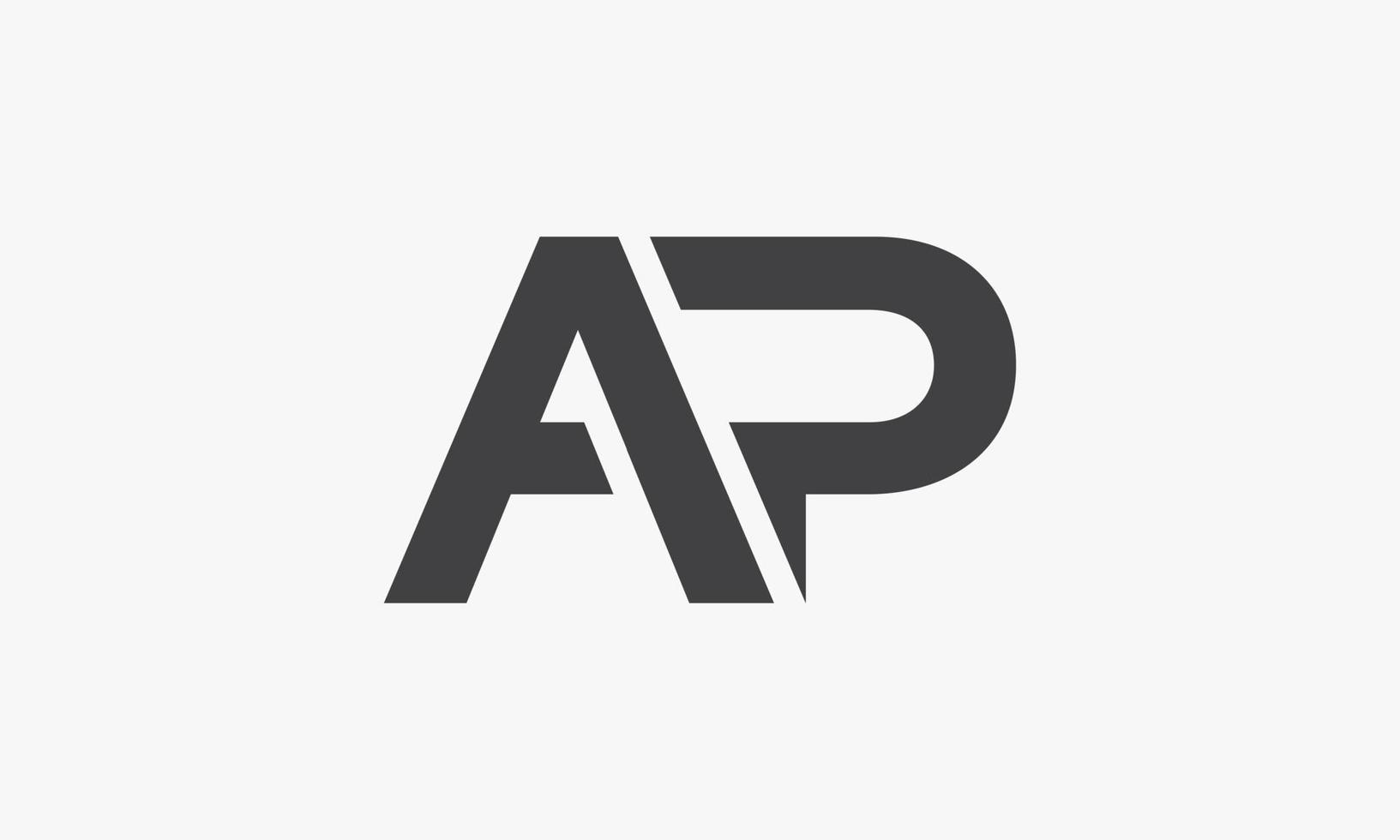 Ap-Brief-Logo modernes Konzept isoliert auf weißem Hintergrund. vektor