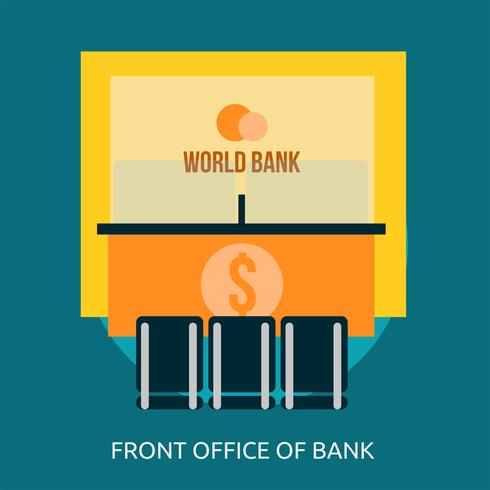 Front Office of Bank Konceptuell illustration Design vektor