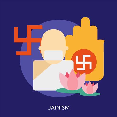 Jainism Konzeptionelle Darstellung vektor