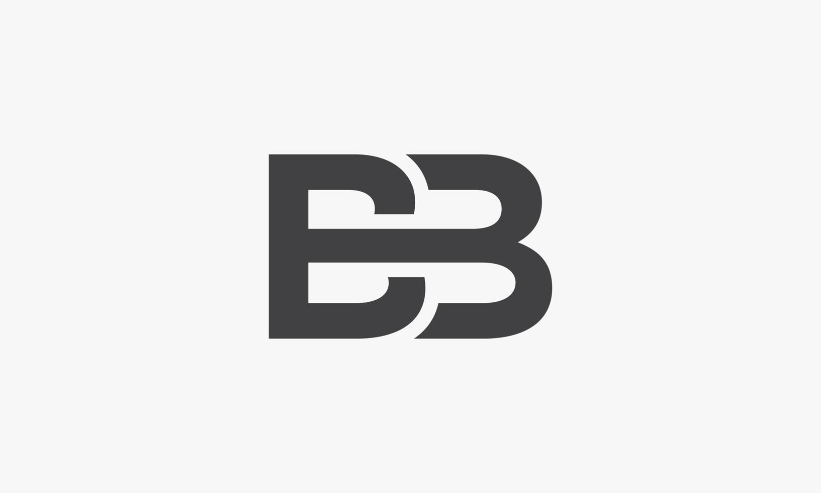 Bb-Brief-Logo verbunden Konzept isoliert auf weißem Hintergrund. vektor