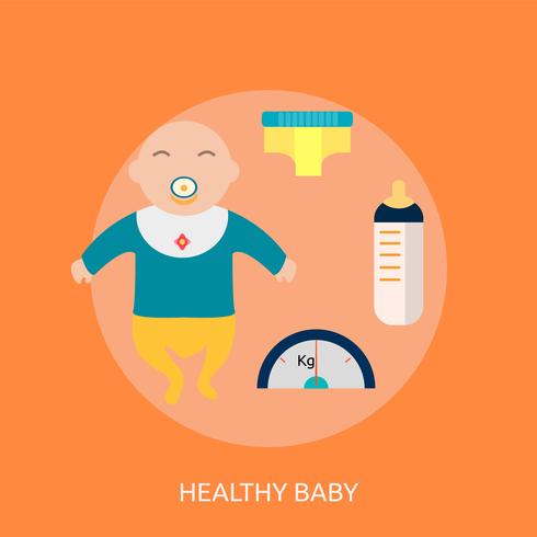 Hälsosam Baby Konceptuell Illustration Design vektor
