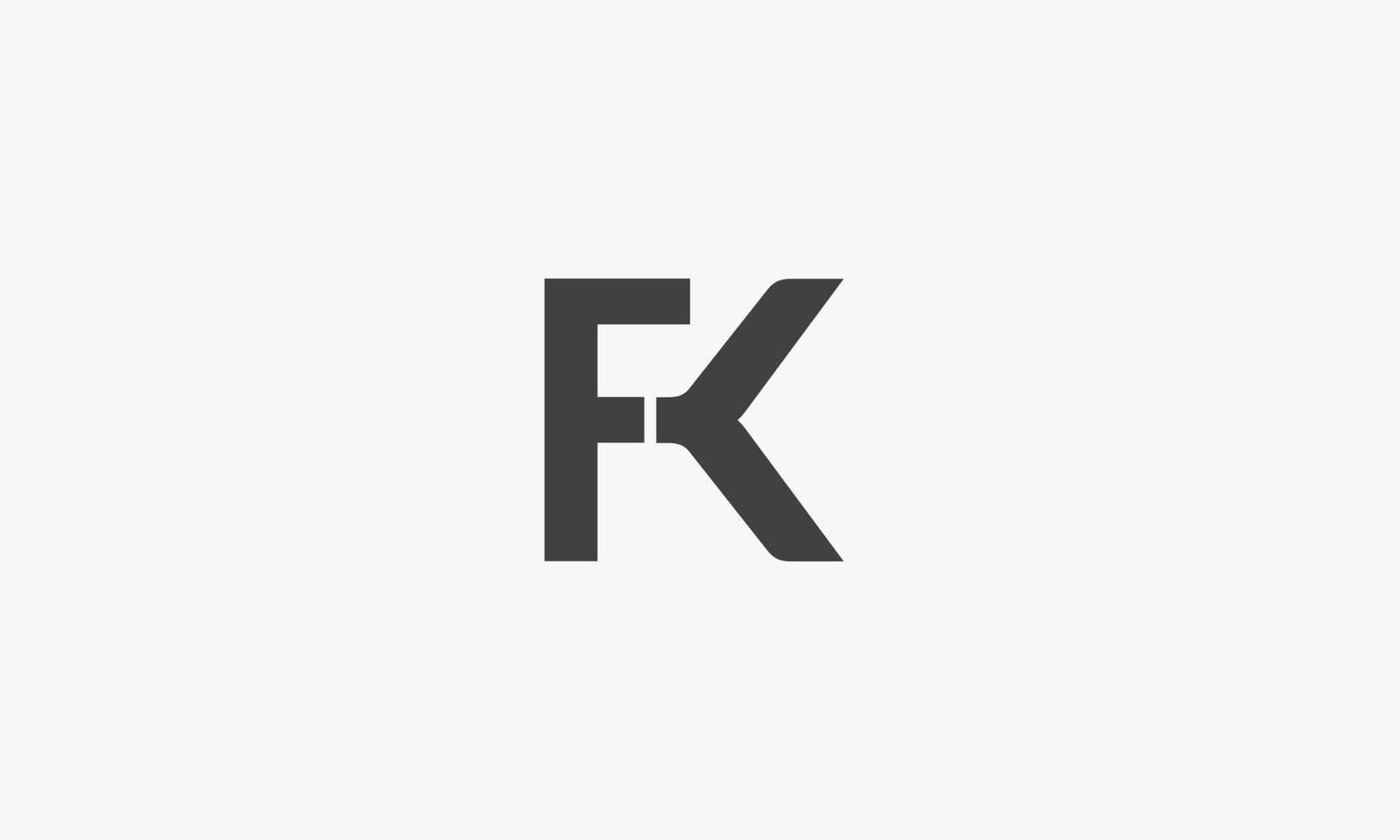 fk brev logotyp koncept isolerad på vit bakgrund vektor