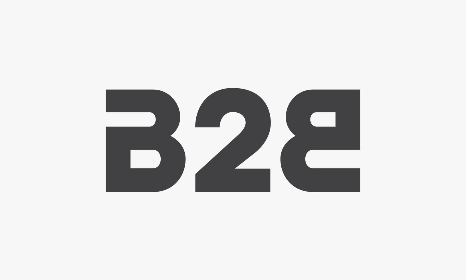 b2b business to business logotyp isolerad på vit bakgrund. vektor