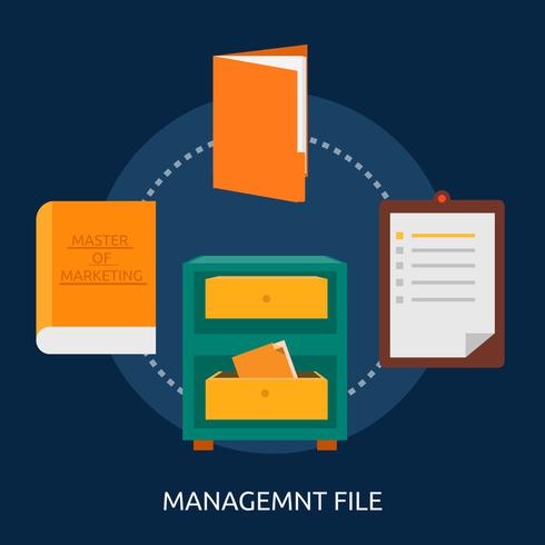 Management File Konzeptionelle Darstellung vektor