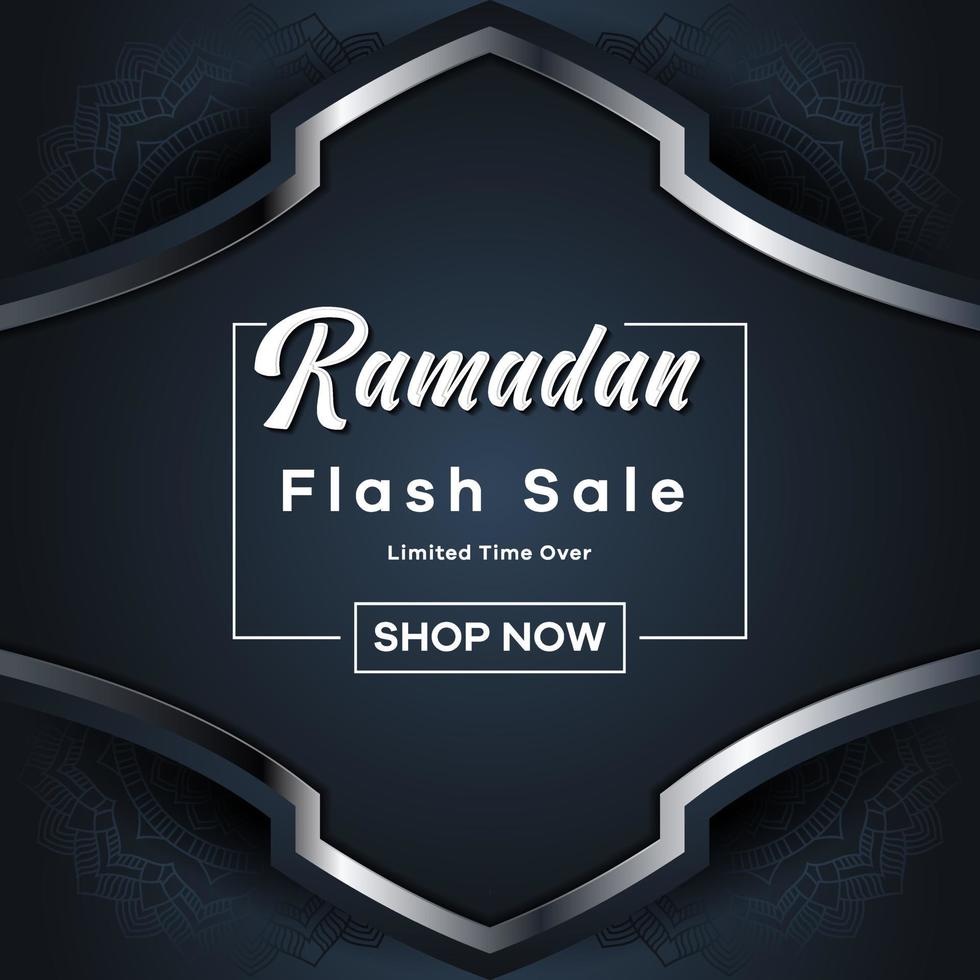 Ramadan Flash Sale Hintergrund Luxus begrenzte Zeit über Design vektor