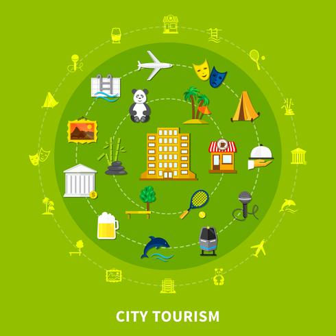 City Tourism Design Concept vektor