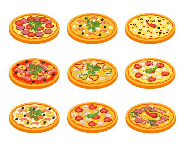 Pizza Icons Set vektor
